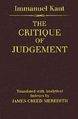 The Critique of Judgement