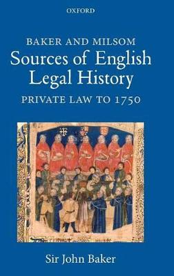 Baker and Milsom Sources of English Legal History