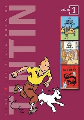 Adventures of Tintin 3 Complete Adventures in 1 Volume WITH Cigars of the Pharaoh AND The Blue Lotus