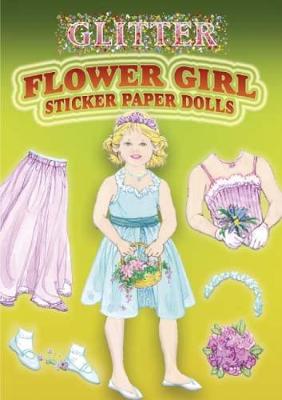 Glitter Flower Girl Sticker Paper Doll