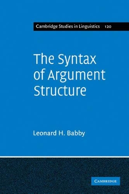 The Syntax of Argument Structure