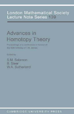 Advances in Homotopy Theory