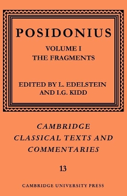 Posidonius: Volume 1, The Fragments