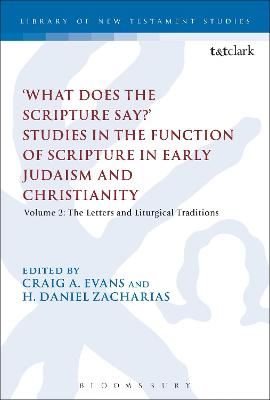 What Does the Scripture Say?' Studies in the Function of Scripture in Early Judaism and Christianity