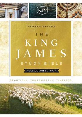 The King James Study Bible, Full-Color Edition, Cloth-bound Hardcover, Red Letter