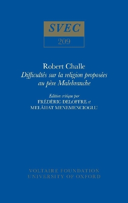 Difficultés sur la religion proposées au père Malebranche