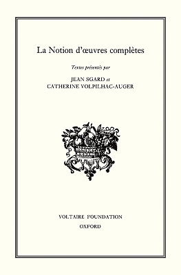 La Notion d'œuvres complètes
