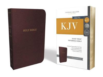 KJV Holy Bible: Giant Print with 53,000 Cross References, Burgundy Bonded Leather, Red Letter, Comfort Print: King James Version