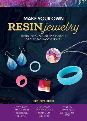 Make Your Own Resin Jewelry Everything You Need to Create Beautiful Resin Accessories - Kit Includes: Two-part Epoxy Resin, Resin Dye, Glitter, Silicone Jewelry Mold, Mixing Cup, Stir Stick, Chain and