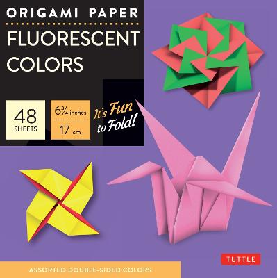 Origami Paper - Fluorescent Colors - 6 3/4