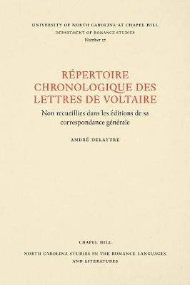 Un Repertoire chronologique de lettres de Voltaire