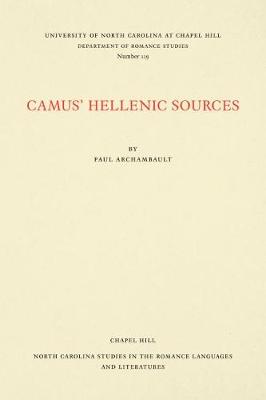 Camus' Hellenic Sources