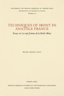 Techniques of Irony in Anatole France