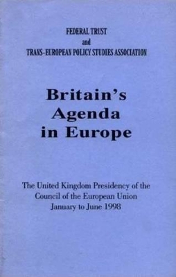 Britain's Agenda in Europe