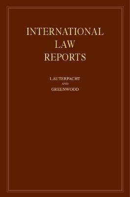 International Law Reports: Volume 149