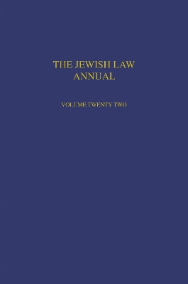 The Jewish Law Annual Volume 22