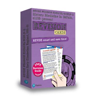 Pearson REVISE Edexcel GCSE History Medicine in Britain Revision Cards (with free online Revision Guide and Workbook) - 2023 and 2024 exams