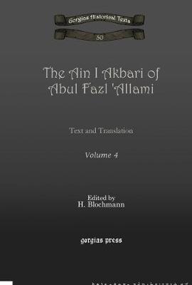 The Ain I Akbari of Abul Fazl 'Allami (Vol 4)