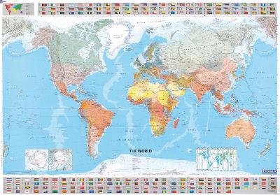 The World - Michelin rolled & tubed wall map Encapsulated