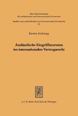 Auslandische Eingriffsnormen Im Internationalen Vertragsrecht