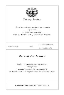 Treaty Series 3022 (English/French Edition)