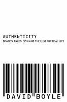 Book Cover for Authenticity by David Boyle