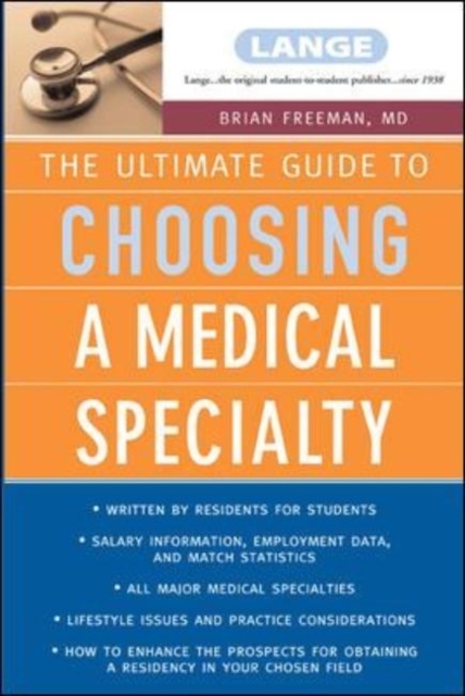 Book Cover for Ultimate Guide To Choosing a Medical Specialty by Brian Freeman