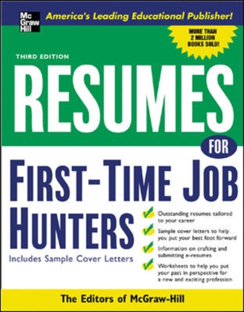 Book Cover for Resumes for First-Time Job Hunters, Third edition by McGraw Hill