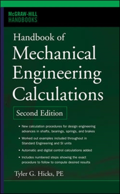 Book Cover for Handbook of Mechanical Engineering Calculations, Second Edition by Tyler G. Hicks
