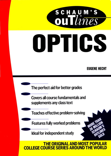 Book Cover for Schaum's Outline of Optics by Eugene Hecht