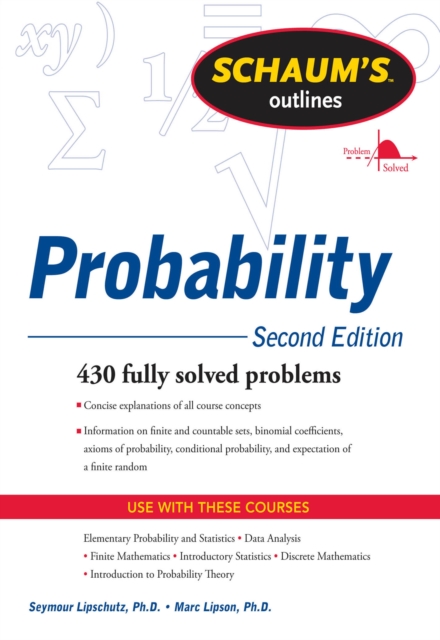 Book Cover for Schaum's Outline of Probability, Second Edition by Seymour Lipschutz, Marc Lipson