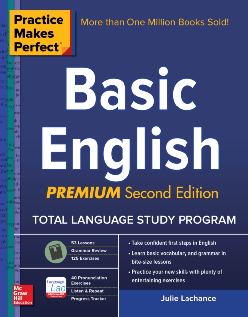 Book Cover for Practice Makes Perfect Basic English, Second Edition by Julie Lachance