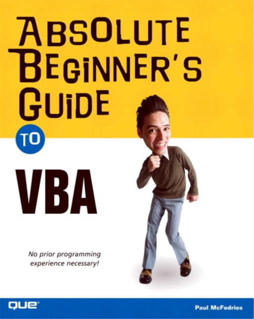 Book Cover for Absolute Beginner's Guide to VBA by Paul McFedries