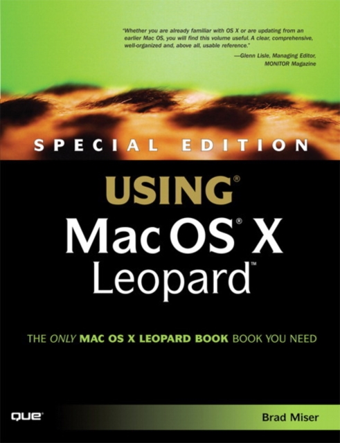 Book Cover for Special Edition Using Mac OS X Leopard by Brad Miser