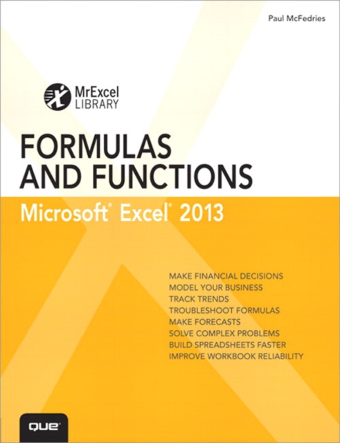 Book Cover for Excel 2013 Formulas and Functions by Paul McFedries
