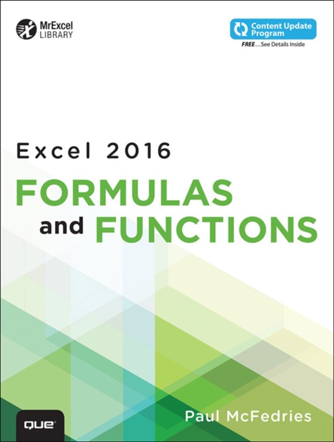 Book Cover for Excel 2016 Formulas and Functions by Paul McFedries