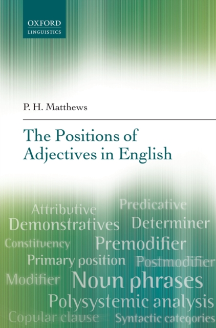 Book Cover for Positions of Adjectives in English by P. H. Matthews
