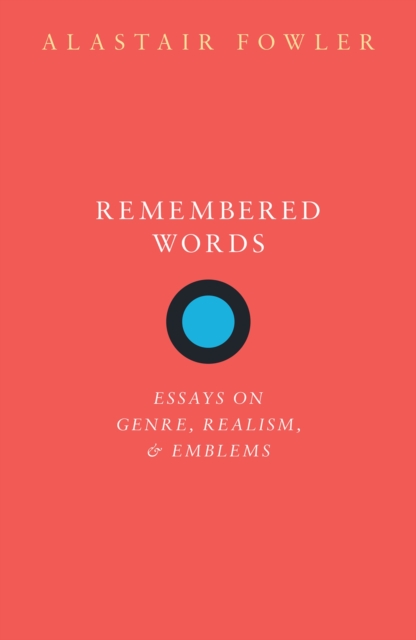 Book Cover for Remembered Words by Alastair Fowler