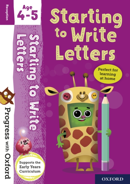 Book Cover for Progress with Oxford: Starting to Write Letters Age 4-5 by Sarah Snashall