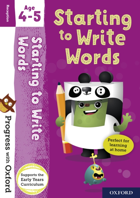 Book Cover for Progress with Oxford: Starting to Write Words Age 4-5 by Eileen Jones