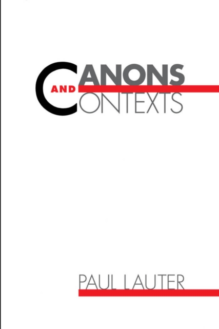 Book Cover for Canons and Contexts by Paul Lauter