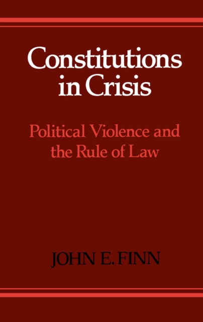 Book Cover for Constitutions in Crisis by John E. Finn