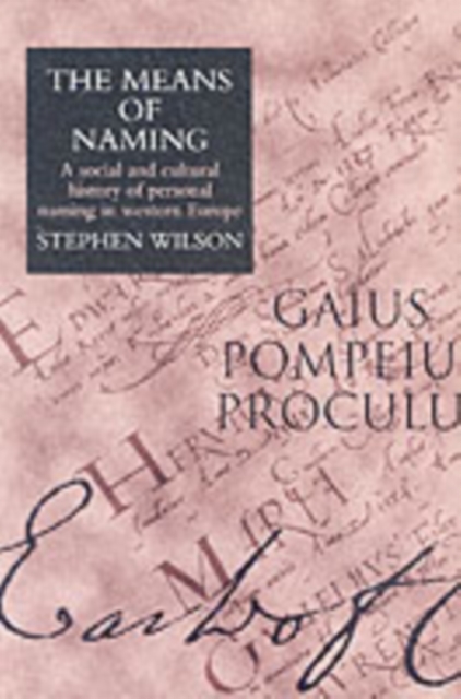 Book Cover for Means Of Naming by Wilson, Stephen