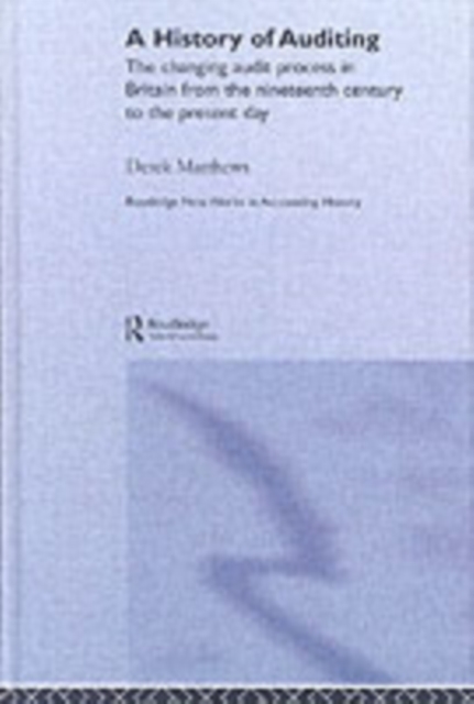 Book Cover for History of Auditing by Derek Matthews