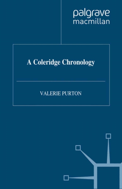 Book Cover for Coleridge Chronology by Valerie Purton