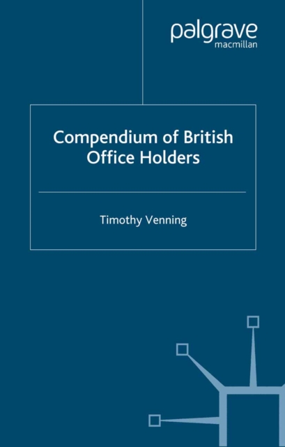 Book Cover for Compendium of British Office Holders by Timothy Venning