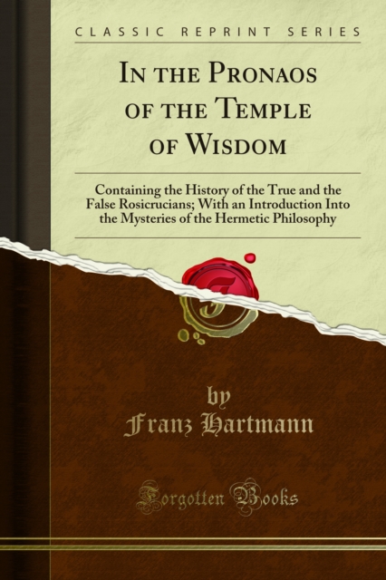 Book Cover for In the Pronaos of the Temple of Wisdom by Franz Hartmann