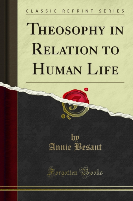 Book Cover for Theosophy in Relation to Human Life by Besant, Annie