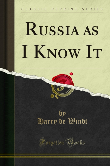 Book Cover for Russia as I Know It by Harry de Windt