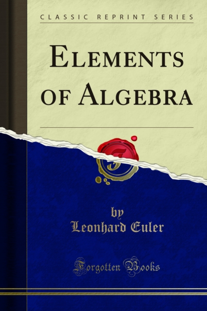 Book Cover for Elements of Algebra by Leonhard Euler